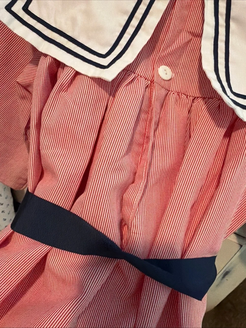 2 Vintage Girl’s Sailor Dress Anchors 70’s 80’s Made USA Monday’s Child Sir Alec